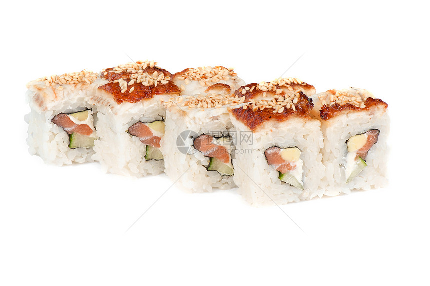 寿司卷海藻寿司美味盘子饮食水果美食黄瓜海鲜食物图片
