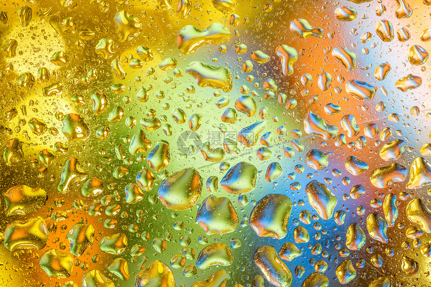 玻璃上的水滴宏观水分气泡薄雾液体创造力珠子飞沫纹理图片