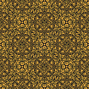 黄色无缝模式艺术丝绸花卉墙纸插图花纹壁纸装饰品背景图片