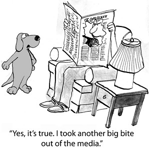 报纸漫画素材狗和报纸男人兽医漫画男性背景