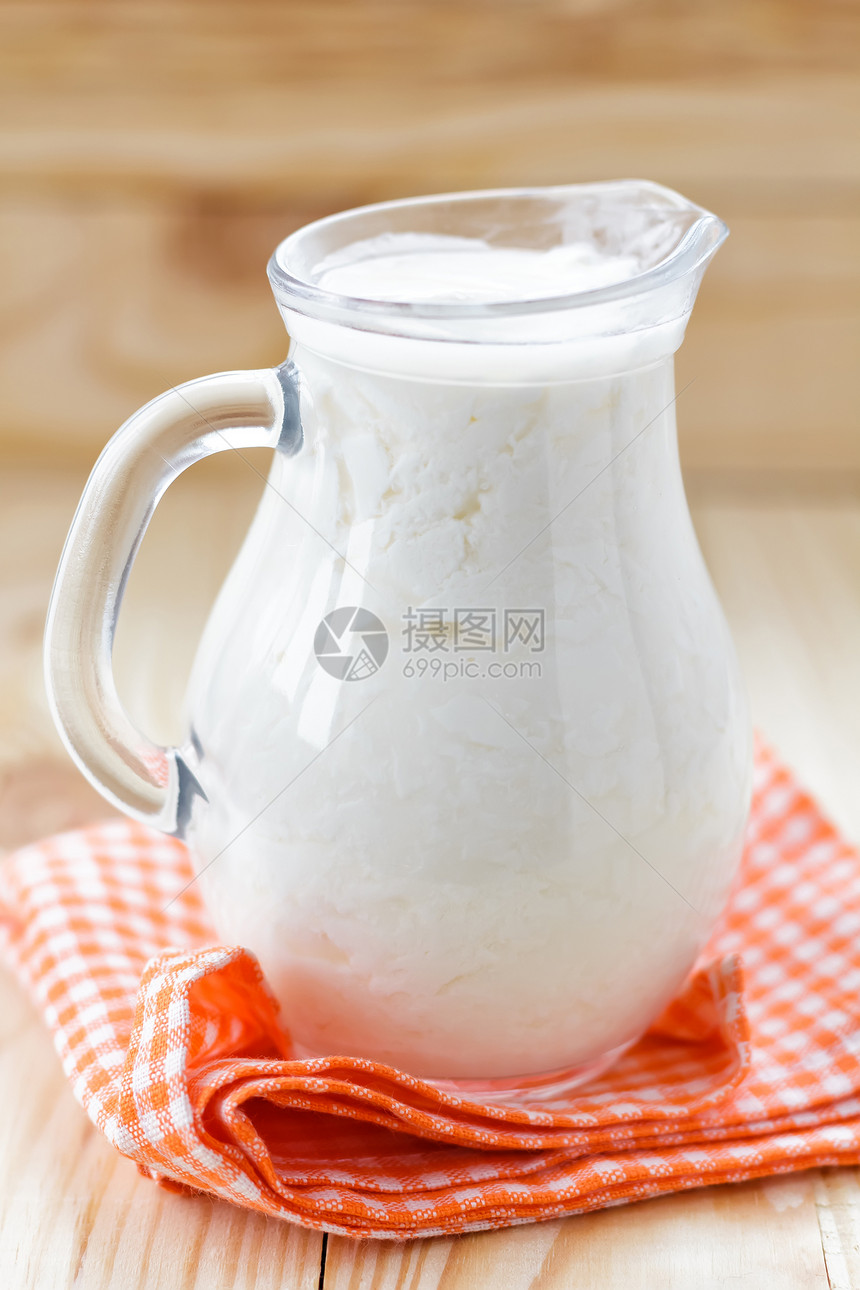 Kefir 克菲尔饮料奶油投手液体水壶营养厨房玻璃牛奶生物图片