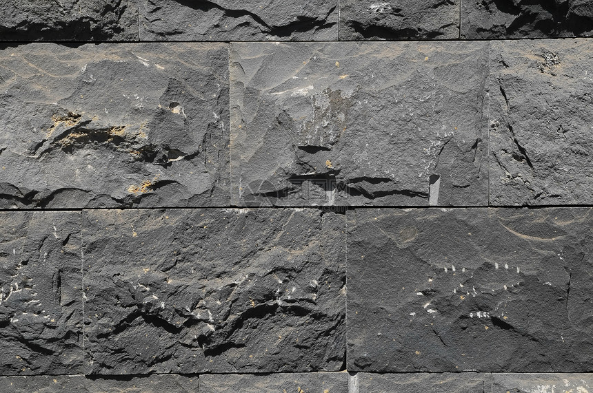 黑色岩浆砖纹理质感石头花岗岩鹅卵石墙纸材料矿物复古火山水泥图片