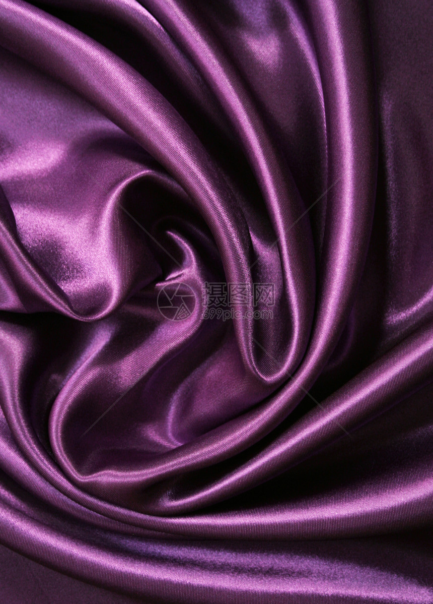 平滑优雅的丝绸作为背景投标布料版税感性纺织品曲线紫丁香粉色银色织物图片