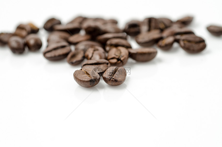 咖啡豆棕色焦点选择性食物影棚图片