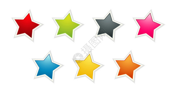 由七色星组成的七色星集背景图片