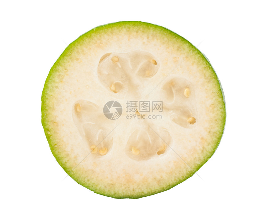 Feijoa 水果食物情调芳香美食异国白色味道热带绿色图片