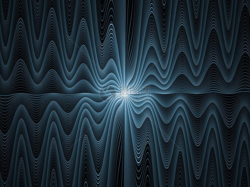 分形沉积的能量设计黑色数学元素光束装饰品射线蓝色中心几何学图片