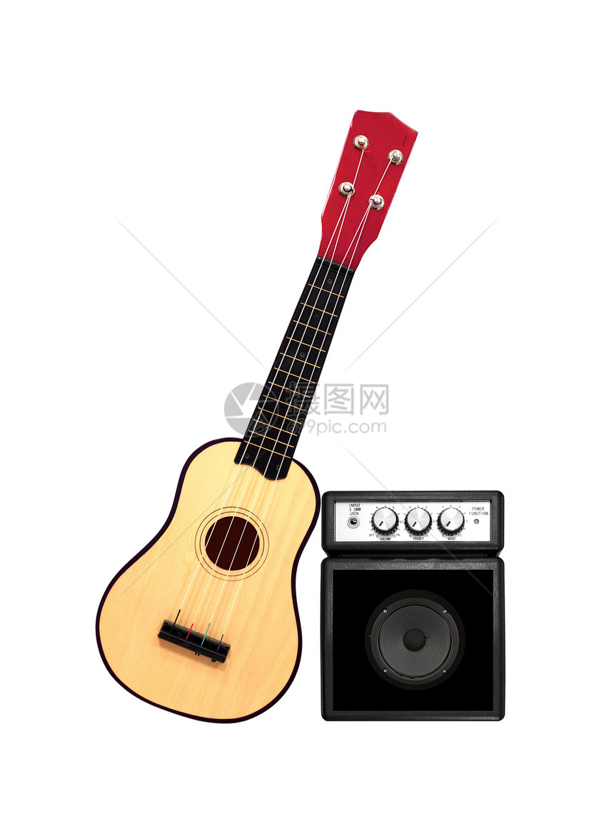 放大器吉他棕色盒子电缆按钮皮革木头蓝色黑色音乐图片