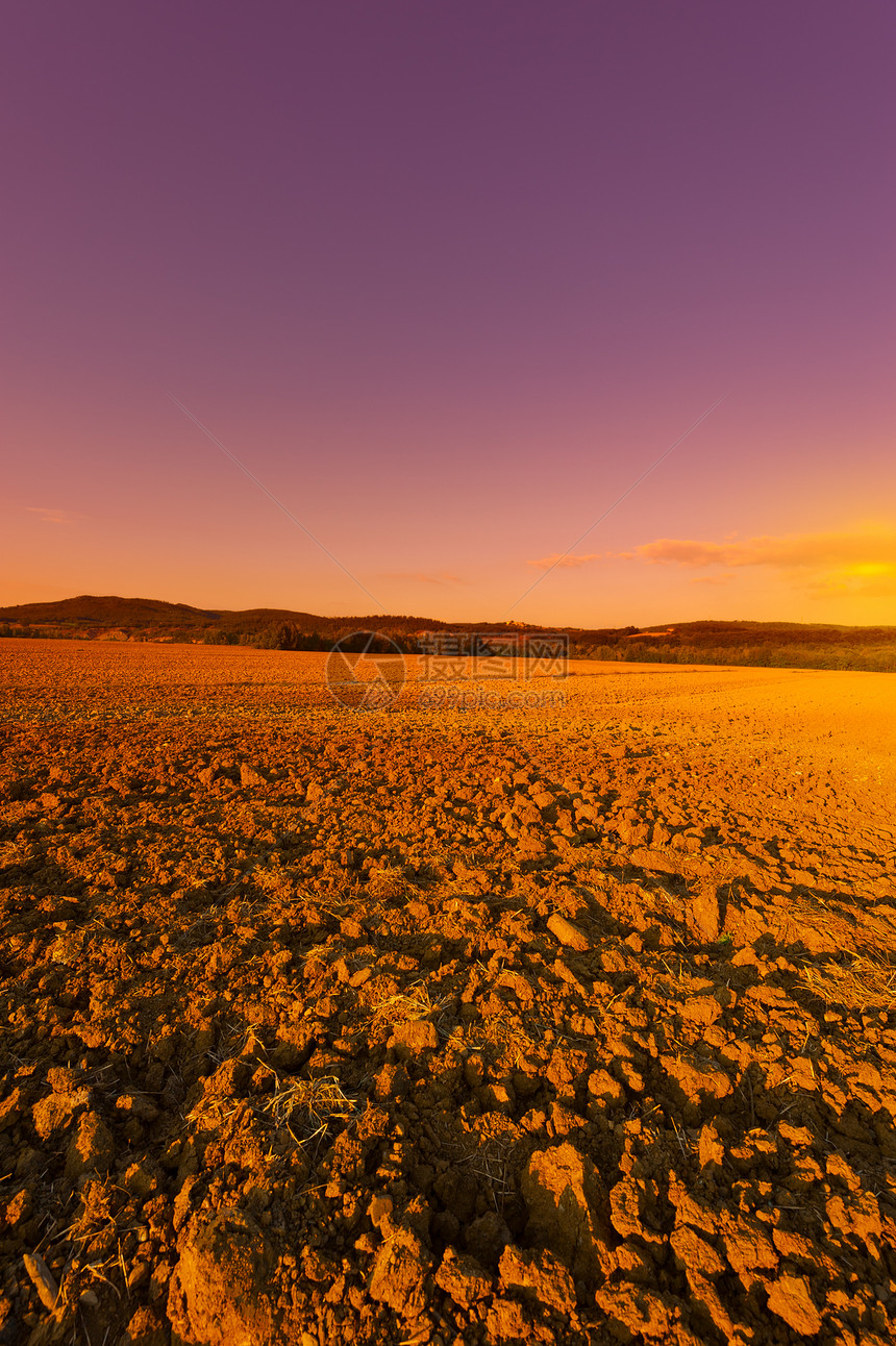 日落时托斯卡纳爬坡植物种植园农村土壤牧场国家草地农场场地图片