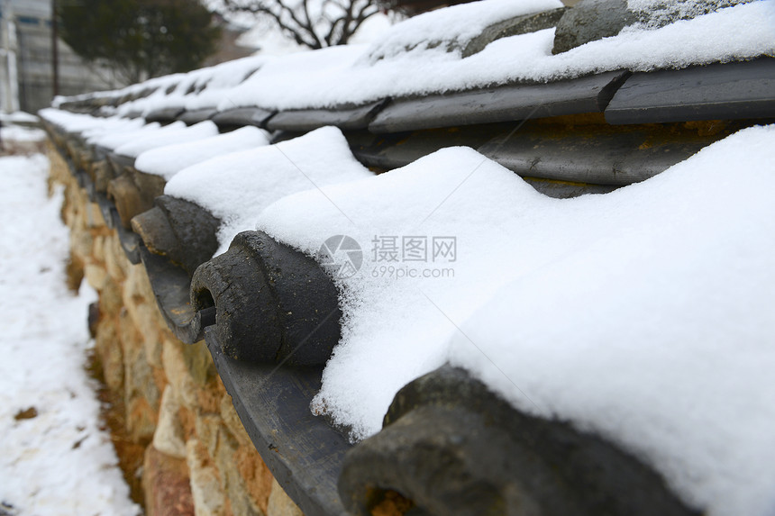 寺庙屋顶季节恢复宗教历史天气文化真相安排图片