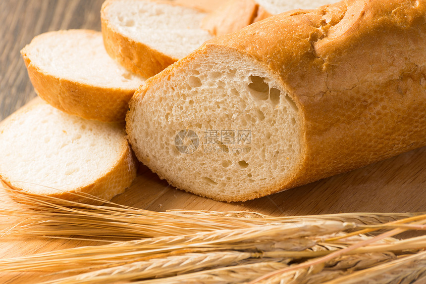配谷物的切片面包横截面面粉味道营养芯片燕麦食欲早餐剪裁小吃图片