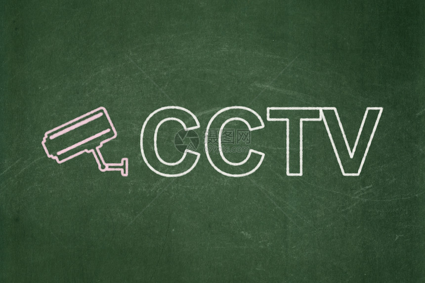 安全概念 Cctv摄像机和黑板背景闭路电视攻击相机隐私犯罪代码控制凸轮政策教育监视图片