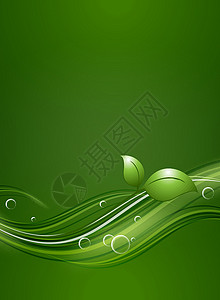 矢量背景 Eps10 彩色设计绿色小册子插图海浪网络曲线创造力波浪状横幅艺术背景图片