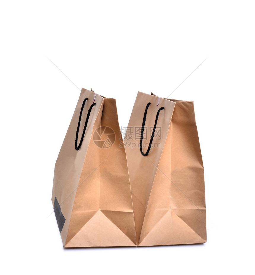 纸袋市场棕色黑色礼物营销回收空白白色商业销售图片