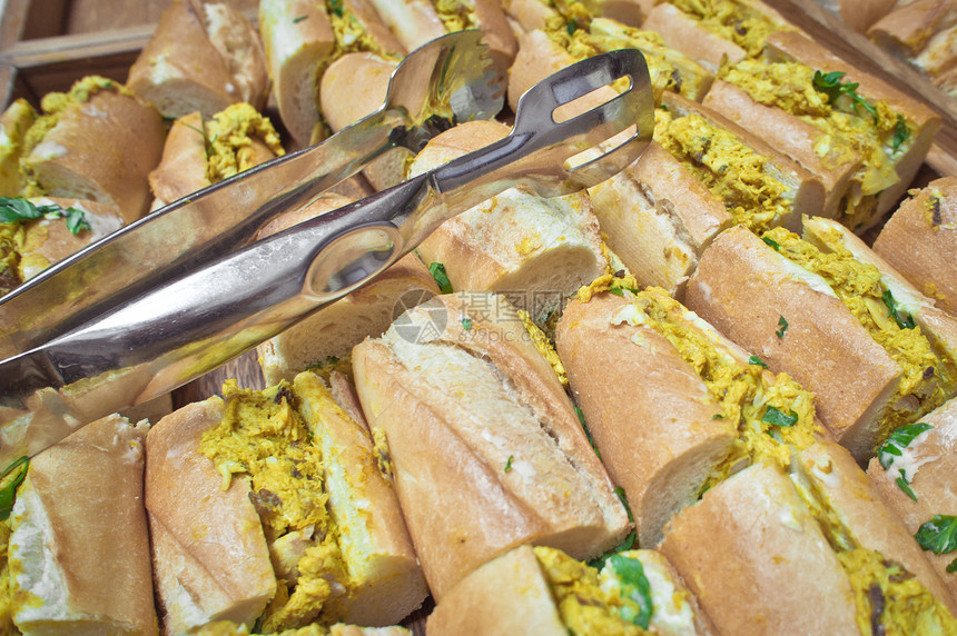 加冕鸡肉袋式餐饮食物服务午餐公司拼盘黄色款待自助餐餐厅图片