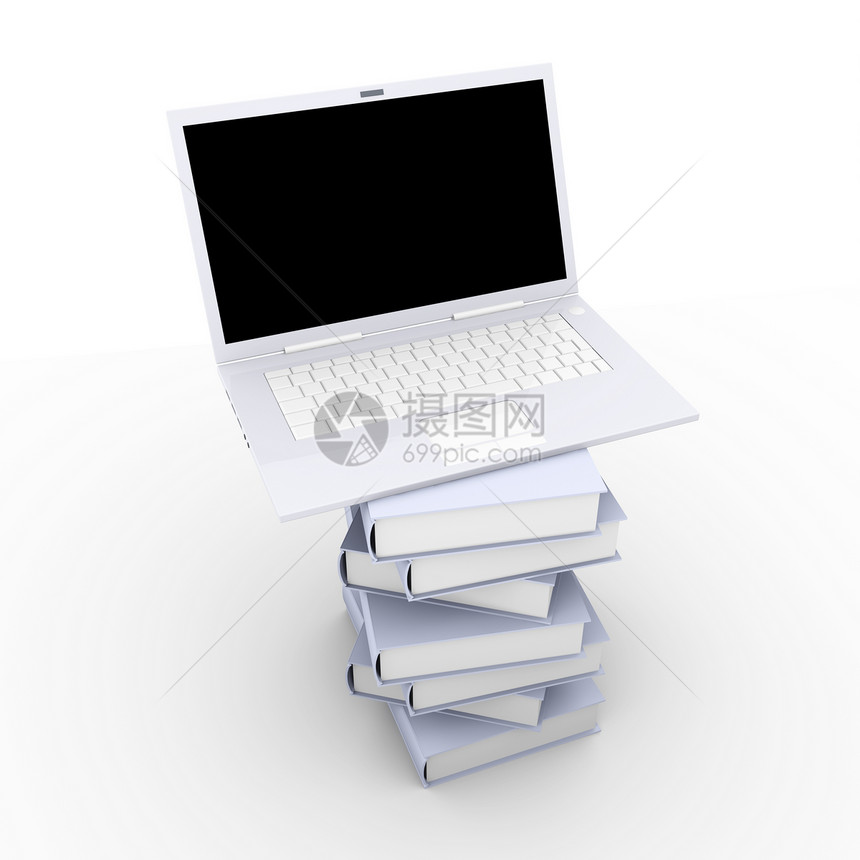 数字书白色展示知识键盘电脑歌词商业笔记本插图电子书图片