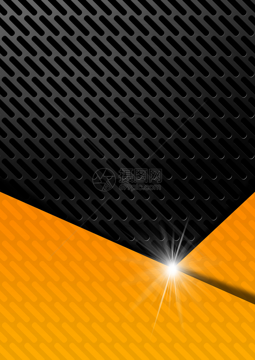 橙色和有网格的金属背景插图格子条纹橙子商业机械对角线名片公司技术图片