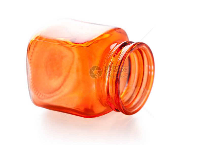 清空橙色玻璃罐玻璃宏观橙子贮存器皿红色餐具用具厨具正方形图片