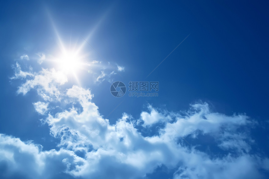 蓝蓝天空自由太阳天气气候蓝色晴天场景风景气象环境图片