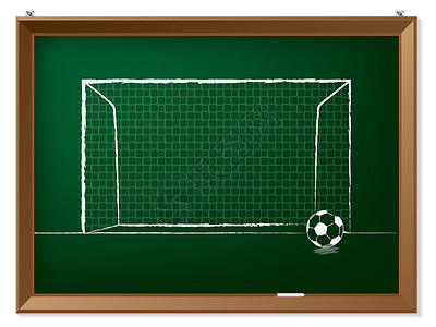 足球门素材足球球和黑板门设计图片
