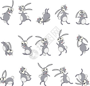 跳舞兔子漫画背景图片
