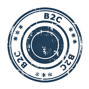 B2C概念邮票背景图片