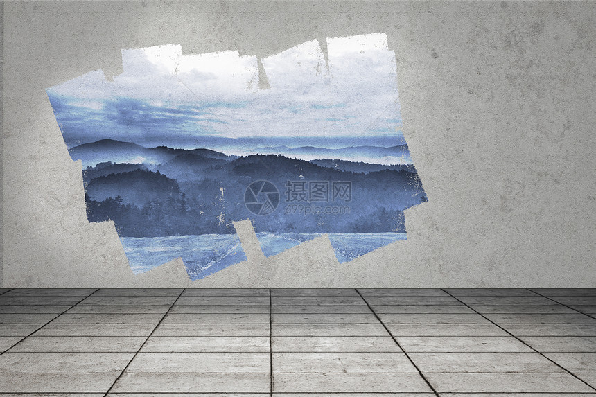 在显示山岳的墙上显示展示文摘环境地平线绘图房间计算机星星天空屏幕图片
