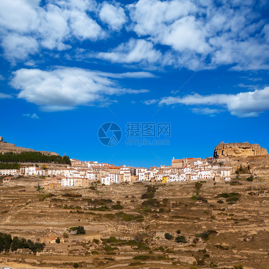 Castellon西班牙的天空建筑物假期农村建筑学旅行城市国家蓝色战神图片