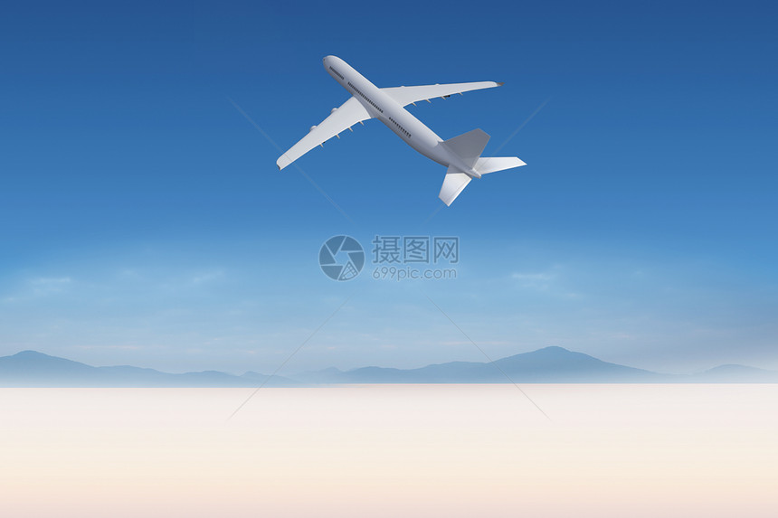 宁静地貌的复合图像多云航班绘图晴天环境沙漠阳光飞行地平线天空图片