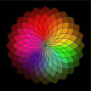 彩虹风格矢量方向盘背景图片