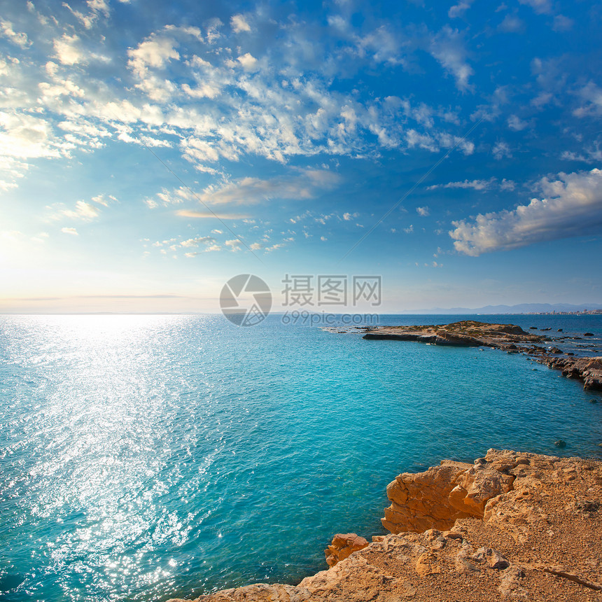 地中海蓝海岛北冰洋地平线石头旅行海洋岩石海浪太阳胰岛蓝色景点图片