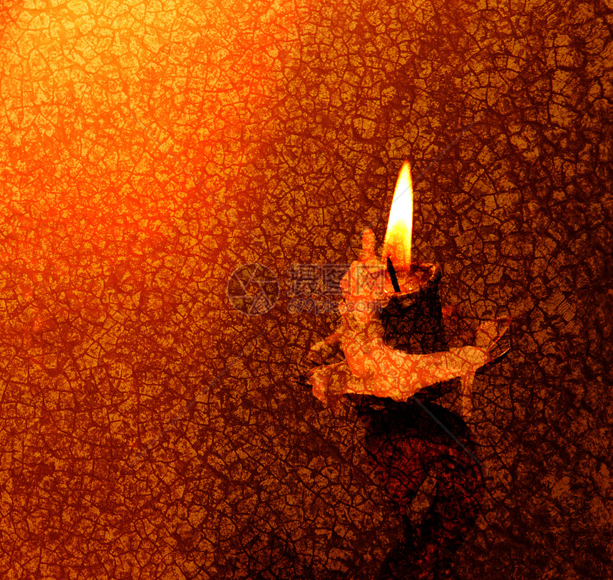 蜡烛橙子点燃燃烧照明记忆亮度宗教耀斑横幅活力图片