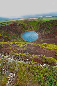 火山地形蓝色的欧洲高清图片