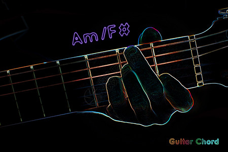 黑暗背景上的吉他和弦吉他手手指音乐会技术玩家木头指法身体音乐歌曲背景