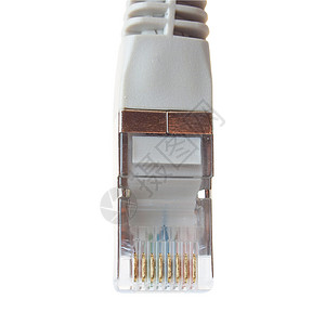 RJ45 插件电脑网络电子产品互联网白色局域网背景图片