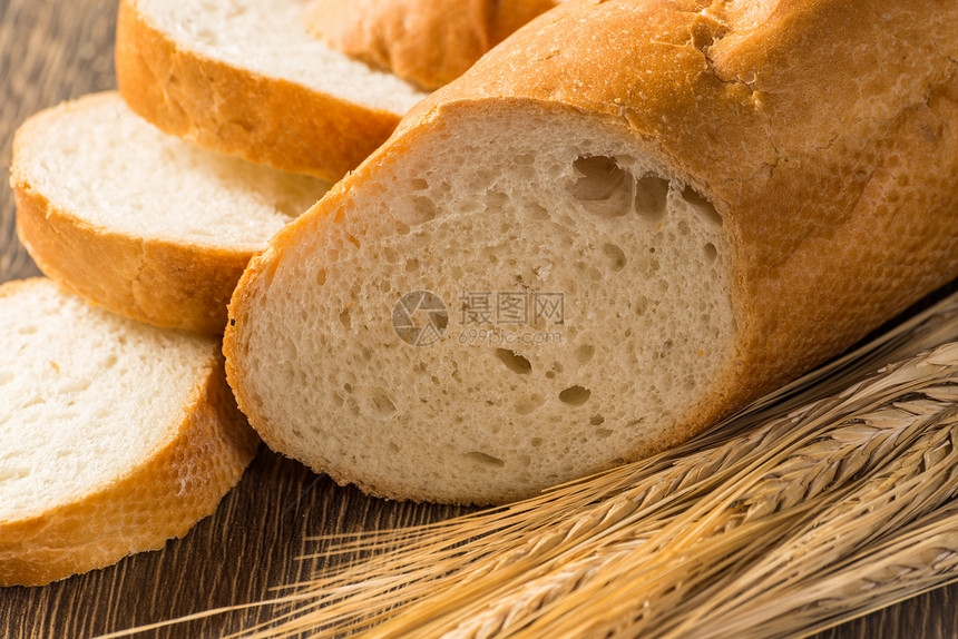 配谷物的切片面包面包师营养横截面木板食物文化芯片香气产品食欲图片