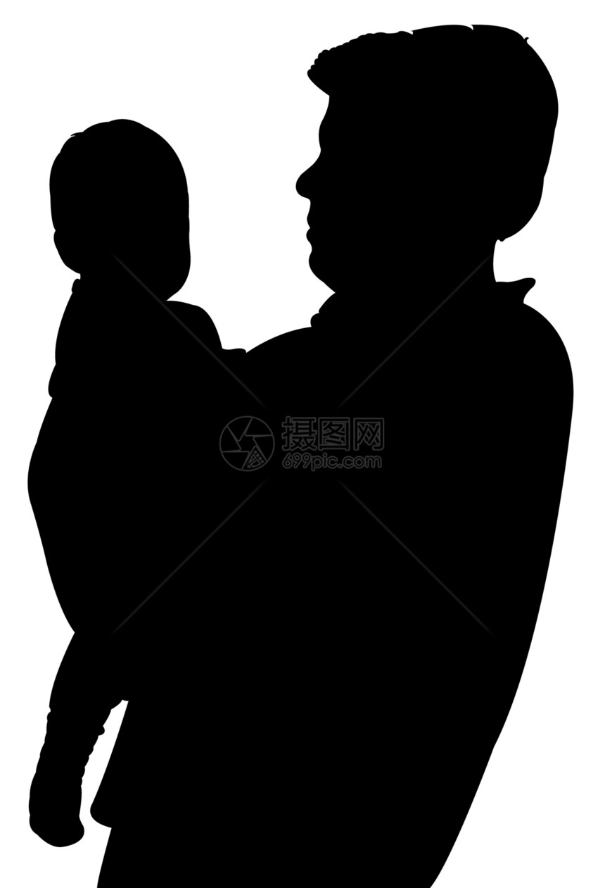 父亲和他的婴儿肖像男性孩子儿子男人女孩插图身体爸爸男生家庭图片