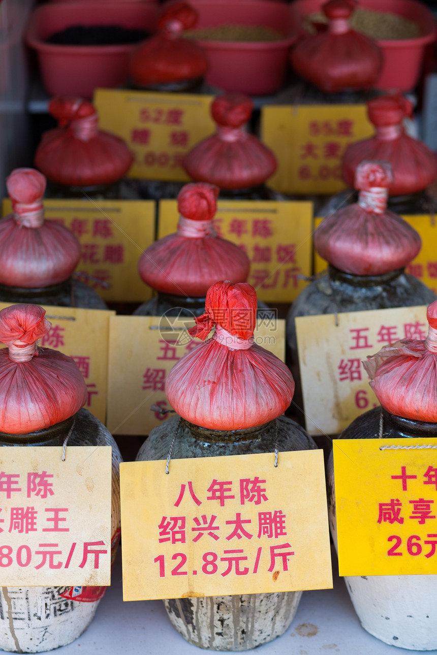 上海市场不同种类的茶叶图片