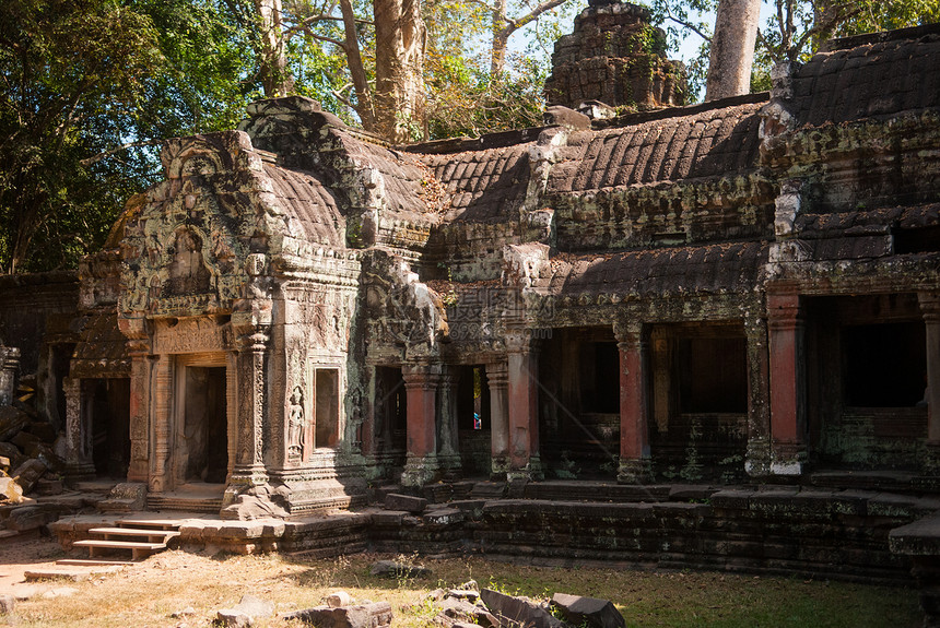 塔普罗姆寺庙废墟世界遗产石头高棉语图片