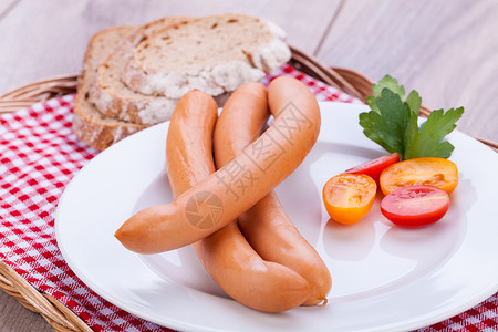 维纳香肠蛋白质快餐高清图片