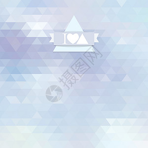 浅蓝色三角形背景图片