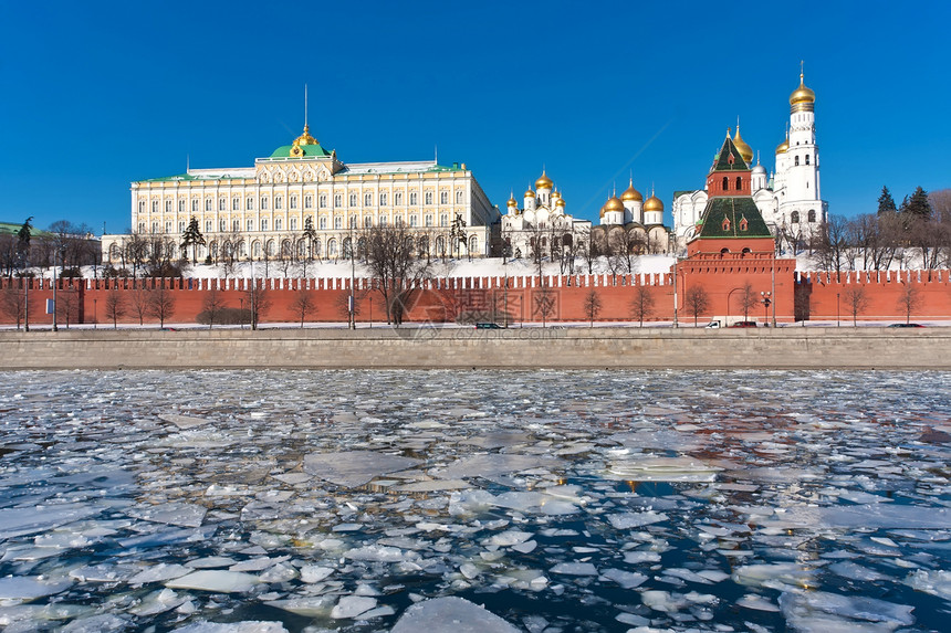 莫斯科克里姆林宫历史大教堂场景教会建筑学旅行景观红色天空圆顶图片