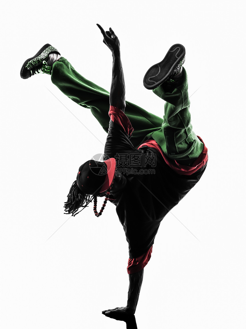 舞者打破了跳舞的年轻男子手站在一旁黑色阴影男人杂技舞蹈家成年人男性霹雳舞霹雳舞者图片
