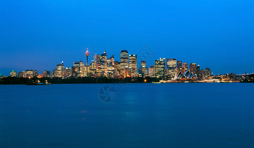 西悉尼天际港口歌剧风景全景地标景观摩天大楼横幅城市背景图片