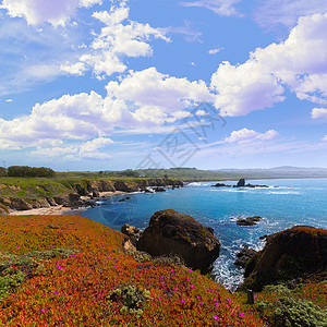 圣马特奥海岸岩石晴天高清图片