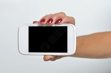 移动电话白色短信手机黑色屏幕背景图片