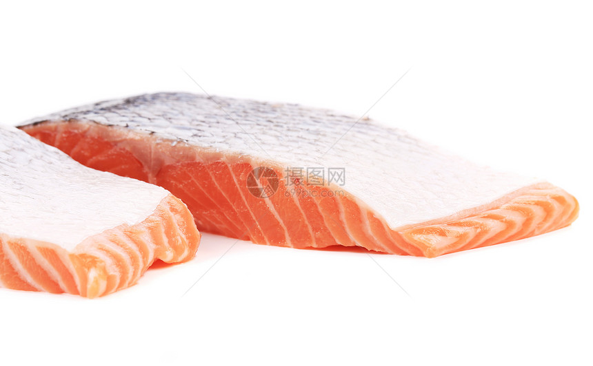 红鱼生白色盘子食物美食淡水柠檬午餐钓鱼营养饮食图片