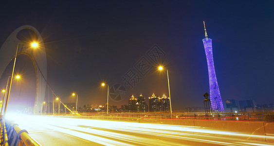 广州交通夜景观建筑学市中心运动商业运输中心旅行交通地标背景图片