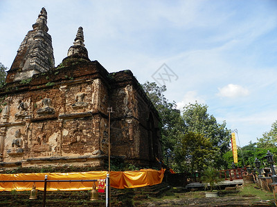 阿查帕拉尼克罗特Wat 赫德寺庙建筑学文物佛塔神社宝塔旅游旅行圣地圣所佛教徒背景
