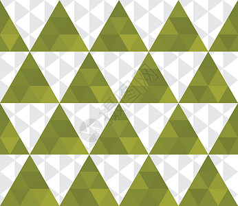 绿色和白色三角形的无缝纹理背景图片